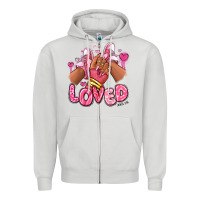 Dove Grey loved valentine's day afro girl sneakers Zipper Hoodie - RanaPortraitStore