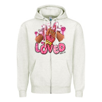 Oatmeal Heather loved valentine's day afro girl sneakers Zipper Hoodie - RanaPortraitStore