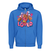 True Royal loved valentine's day afro girl sneakers Zipper Hoodie - RanaPortraitStore