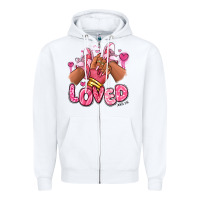 White loved valentine's day afro girl sneakers Zipper Hoodie - RanaPortraitStore