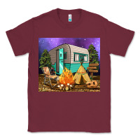 Burgundy camping Classic Tee - RanaPortraitStore