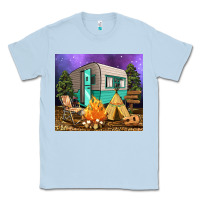 Dusty Blue camping Classic Tee - RanaPortraitStore