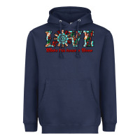 Navy love make this house a home Heavyweight Hoodie - RanaPortraitStore