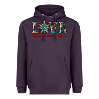 Plum love make this house a home Heavyweight Hoodie - RanaPortraitStore