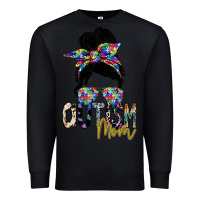 Black autism mom Premium Sweatshirt - SublimationCraftShop