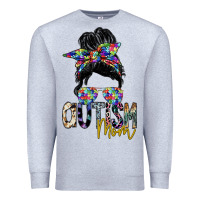 Heather Grey autism mom Premium Sweatshirt - SublimationCraftShop