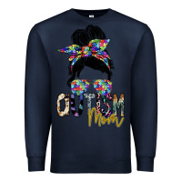 Navy autism mom Premium Sweatshirt - SublimationCraftShop