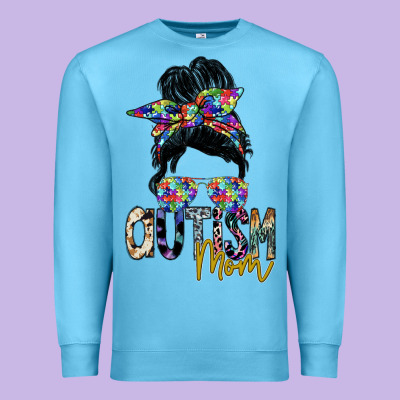 Autism Mom Premium Sweatshirt Designed By Sublimationcraftshop