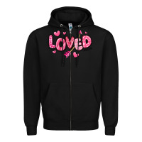 Black loved valentines day Zipper Hoodie - RanaPortraitStore