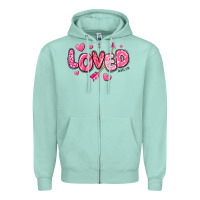Seafoam loved valentines day Zipper Hoodie - RanaPortraitStore