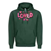 Sports Green loved valentines day Zipper Hoodie - RanaPortraitStore