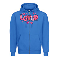 Loved Valentines Day Zipper Hoodie | Teevron