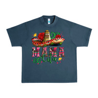 Midnight Navy mama cita with sombrero hat and roses Urban Heavy Tee - Artiststas
