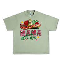 Oil Green mama cita with sombrero hat and roses Urban Heavy Tee - Artiststas