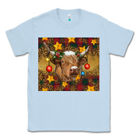 Dusty Blue Christmas cow Classic Tee - RanaPortraitStore
