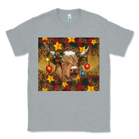 Heather Grey Christmas cow Classic Tee - RanaPortraitStore