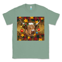 Sage Christmas cow Classic Tee - RanaPortraitStore