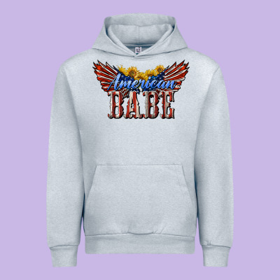 American Babe With Sunflowers Urban Hoodie Designed By Lillyallendesigns