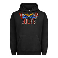 Pigment Black American Babe With Sunflowers Urban Hoodie - LillyAllenDesigns