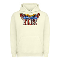 Pigment Pistachio American Babe With Sunflowers Urban Hoodie - LillyAllenDesigns