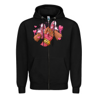Black valentines day afro girl sneakers Zipper Hoodie - RanaPortraitStore