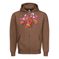 Chestnut valentines day afro girl sneakers Zipper Hoodie - RanaPortraitStore