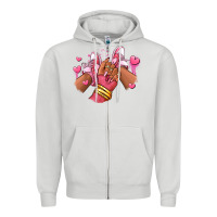 Dove Grey valentines day afro girl sneakers Zipper Hoodie - RanaPortraitStore