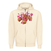 Sandshell valentines day afro girl sneakers Zipper Hoodie - RanaPortraitStore