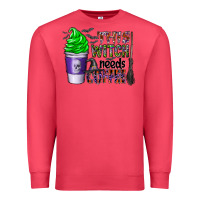Cardinal this witch needs coffee Premium Sweatshirt - CowhideDigitalArt