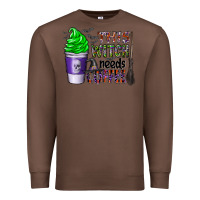Chestnut this witch needs coffee Premium Sweatshirt - CowhideDigitalArt
