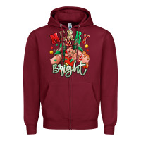 Burgundy merry and bright caucasian girl sneakers Zipper Hoodie - RanaPortraitStore