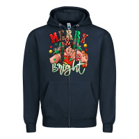 Navy merry and bright caucasian girl sneakers Zipper Hoodie - RanaPortraitStore