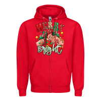 Red merry and bright caucasian girl sneakers Zipper Hoodie - RanaPortraitStore