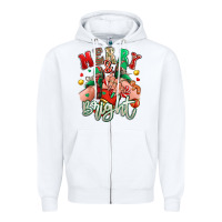 White merry and bright caucasian girl sneakers Zipper Hoodie - RanaPortraitStore