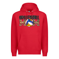 Red volleyball mom Premium Hoodie - AdoDesignShop