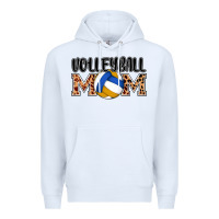 White volleyball mom Premium Hoodie - AdoDesignShop