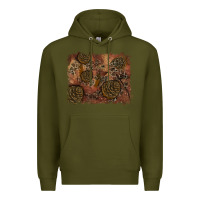 Army Green glitter leopard fall background Premium Hoodie - RanaPortraitStore