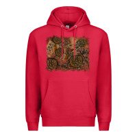 Cardinal glitter leopard fall background Premium Hoodie - RanaPortraitStore
