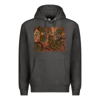 Charcoal Heather glitter leopard fall background Premium Hoodie - RanaPortraitStore