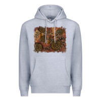 Heather Grey glitter leopard fall background Premium Hoodie - RanaPortraitStore