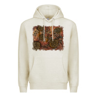 Oatmeal Heather glitter leopard fall background Premium Hoodie - RanaPortraitStore