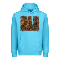 Ocean Blue glitter leopard fall background Premium Hoodie - RanaPortraitStore