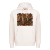 Pale Pink glitter leopard fall background Premium Hoodie - RanaPortraitStore