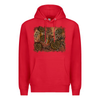 Red glitter leopard fall background Premium Hoodie - RanaPortraitStore