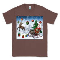 Chestnut christmas santa deer and presents Classic Tee - BundleAndBundleShop