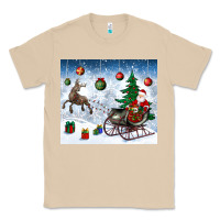 Mushroom christmas santa deer and presents Classic Tee - BundleAndBundleShop