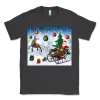 Smoke christmas santa deer and presents Classic Tee - BundleAndBundleShop