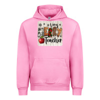 Fuchsia Pink very merry teacher christmas coaster Urban Hoodie - Jasminsmagicworld
