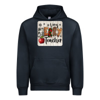 Navy very merry teacher christmas coaster Urban Hoodie - Jasminsmagicworld