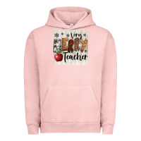 Pigment Salmon very merry teacher christmas coaster Urban Hoodie - Jasminsmagicworld